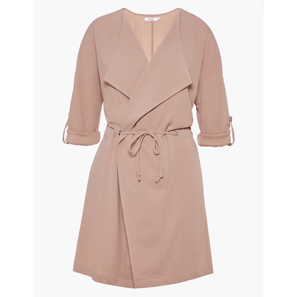 Drape front jacket